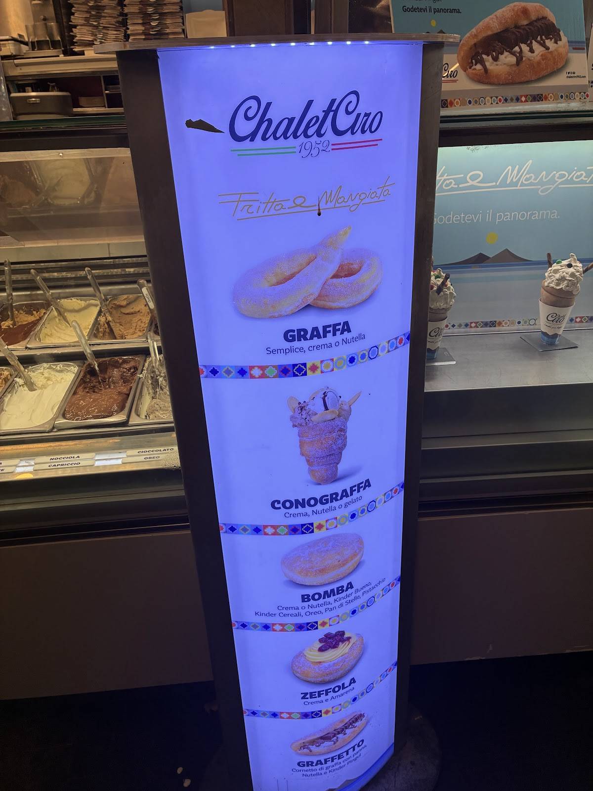 Menu di Chalet Ciro 1952 - Mergellina 