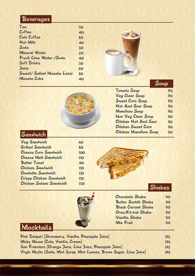 Charlie Restaurant menu