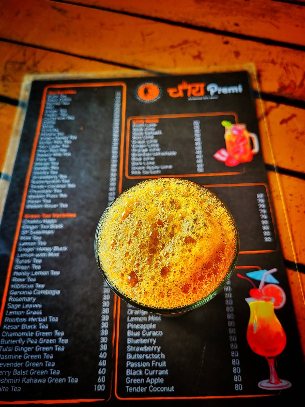 Chaya Premi, Thodupuzha menu