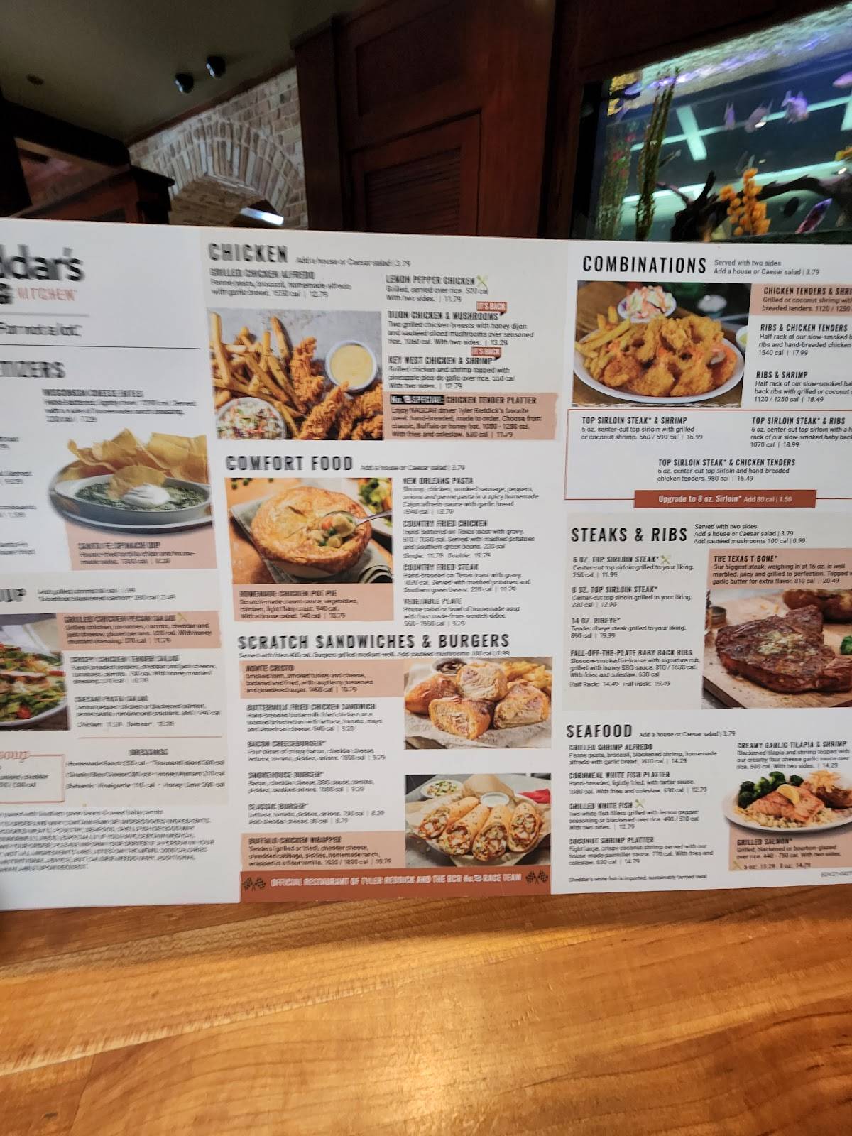 Menu at Cheddar's Scratch Kitchen restaurant, Midwest City, SE 29th St