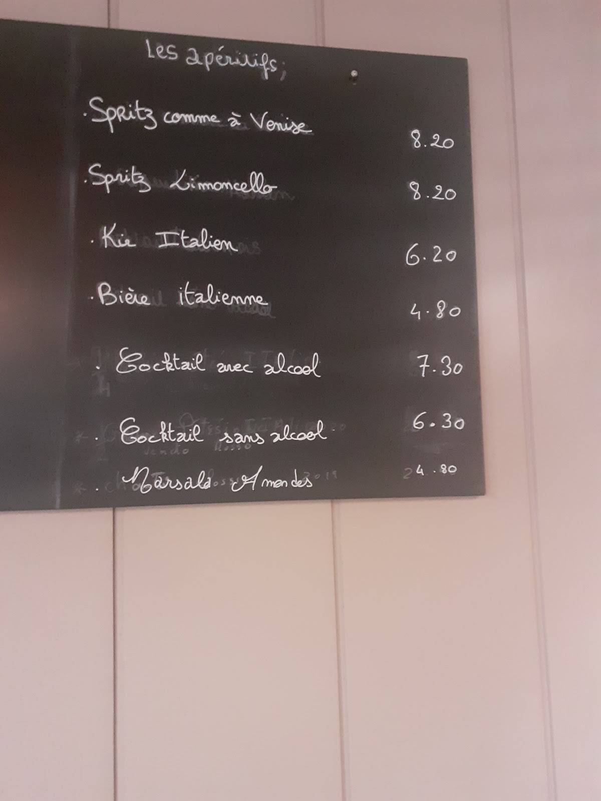 Menu de Chez Giovanni Pau