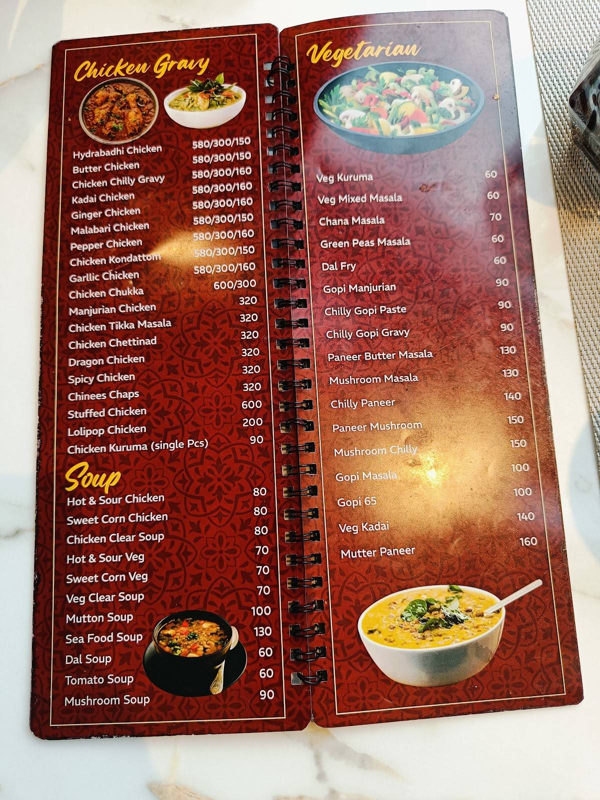 Chickago Restaurant menu