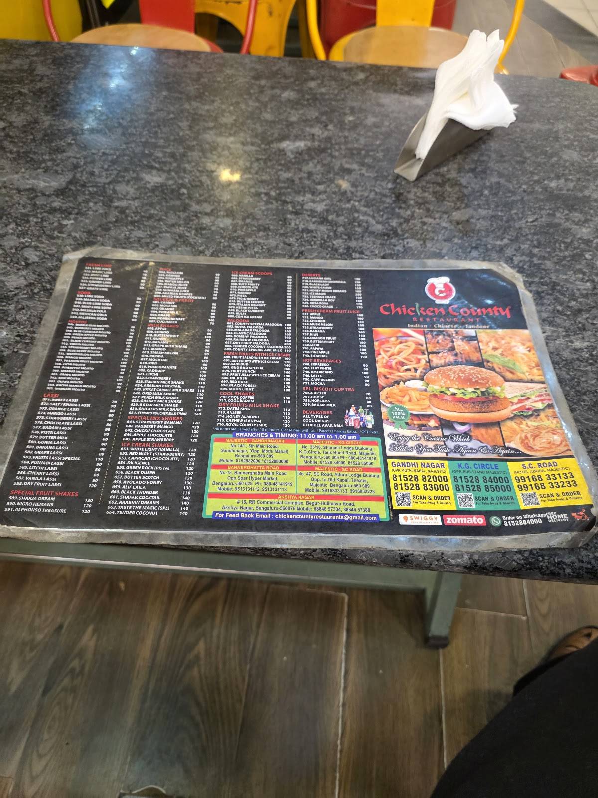 Chicken County - Majestic ( KG Circle ) menu