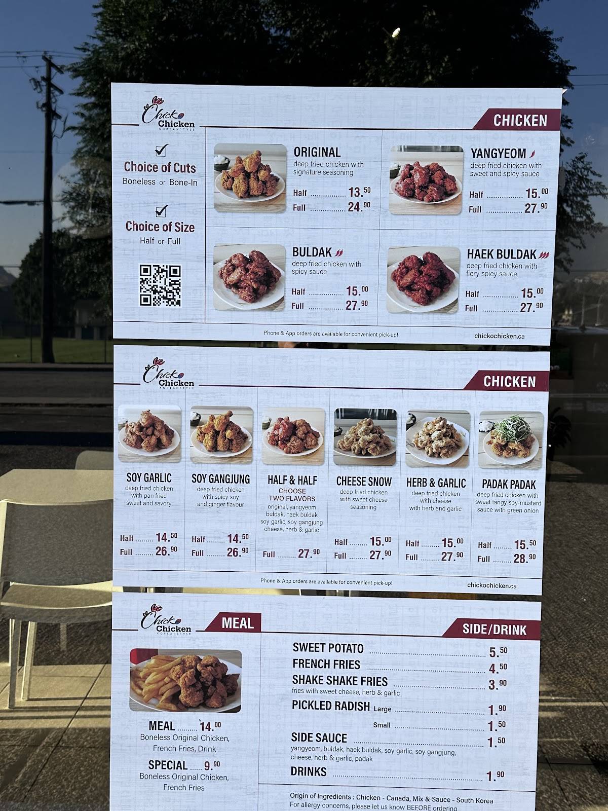 Menu at Chicko Chicken Vernon restaurant, Vernon