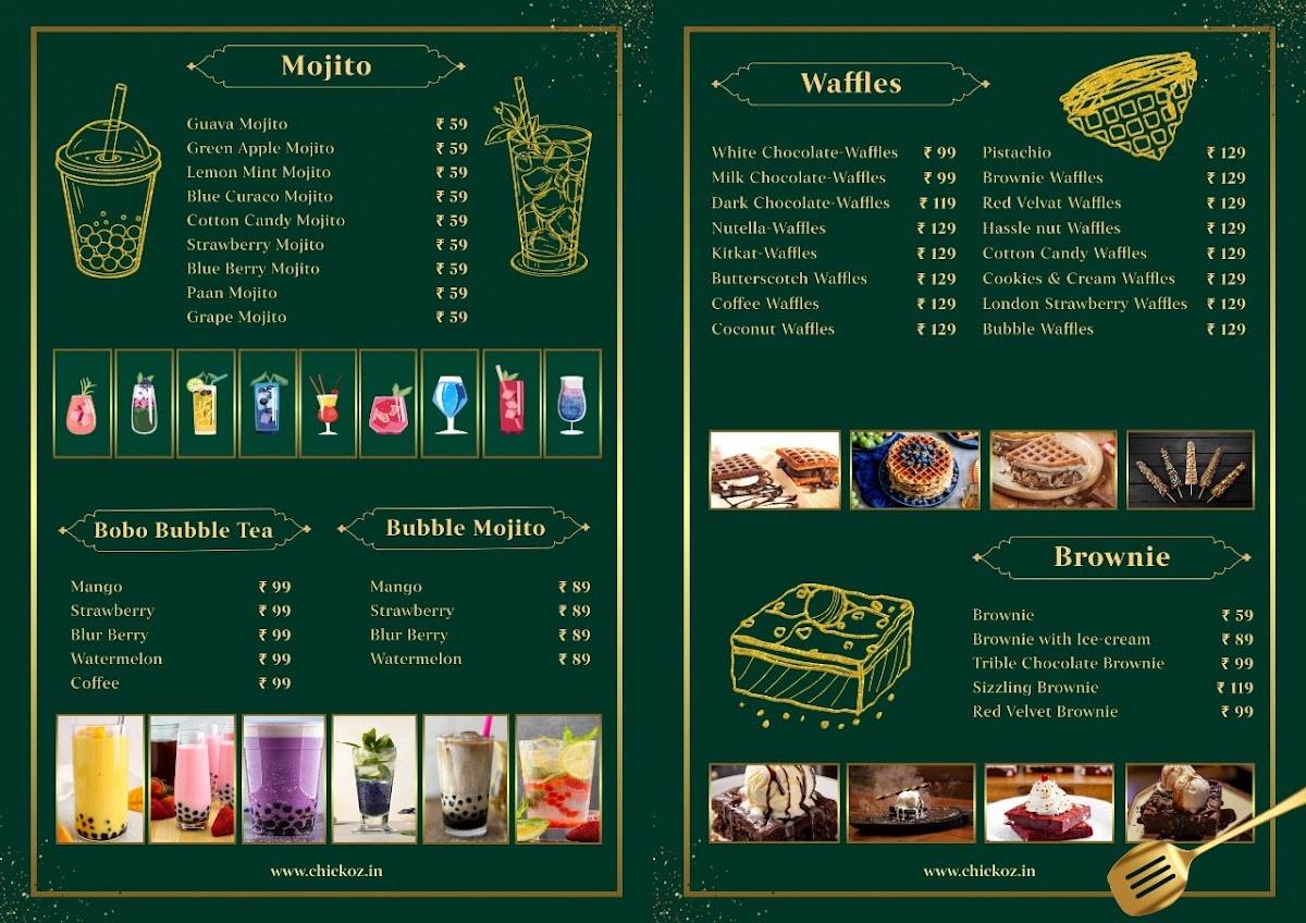 Chickoz menu