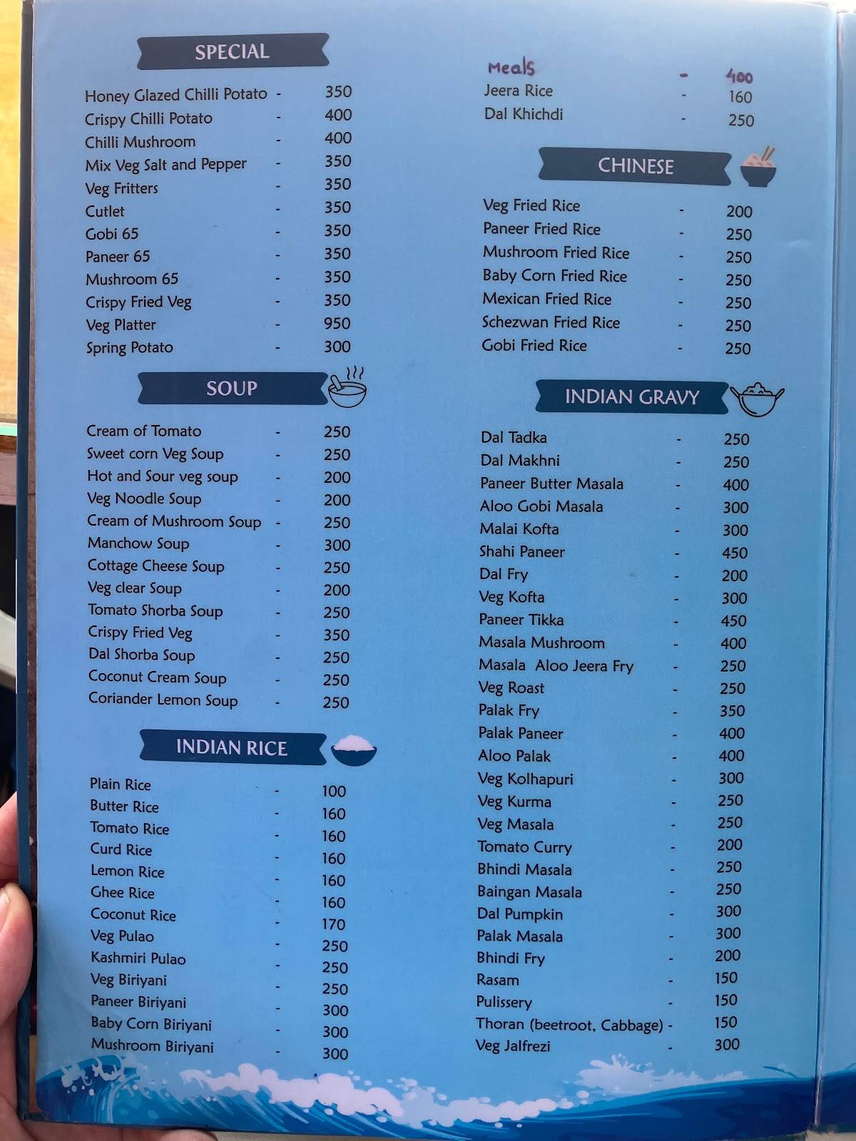 Chili’s Floating Restaurant menu