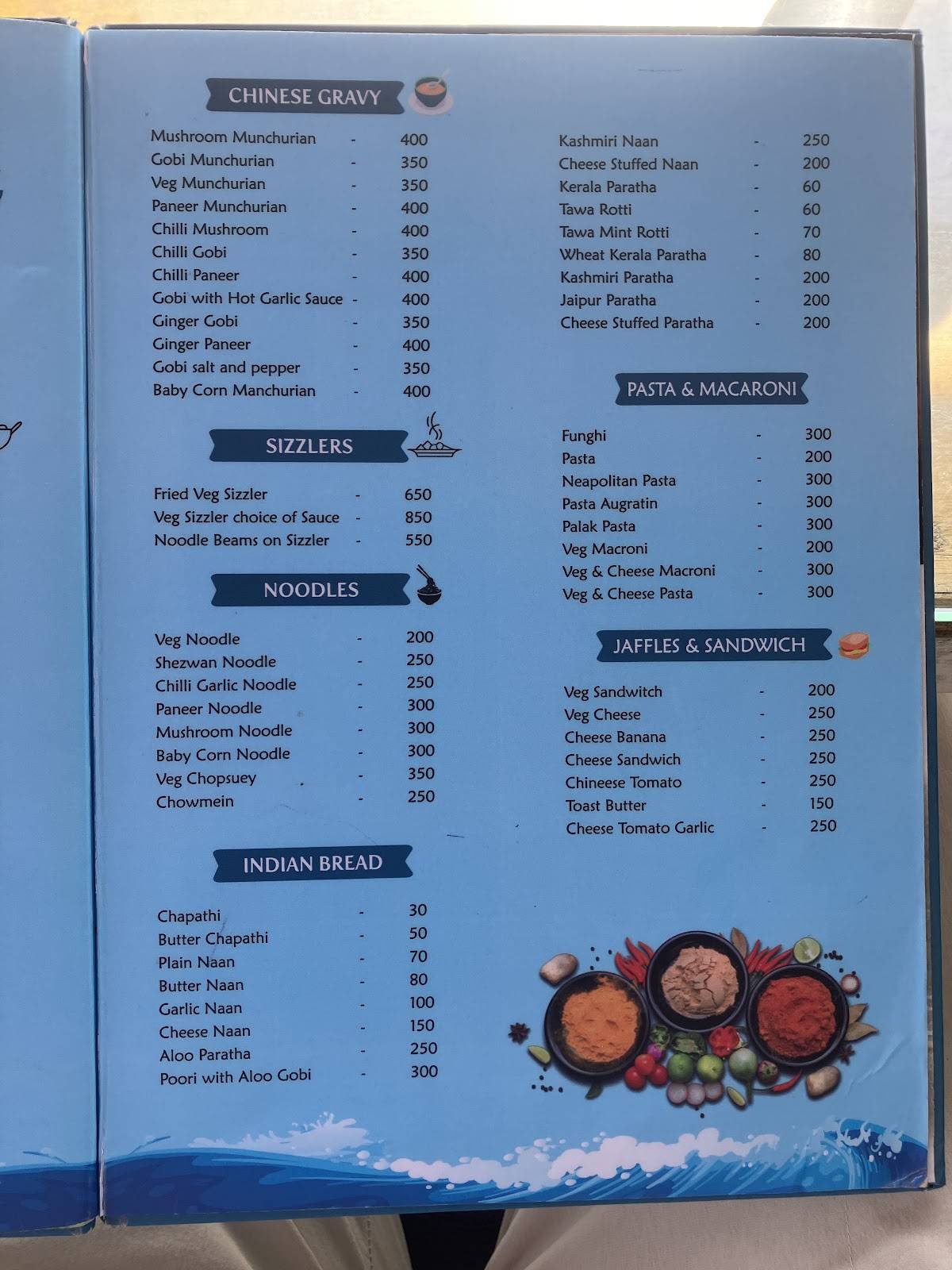 Chili’s Floating Restaurant menu