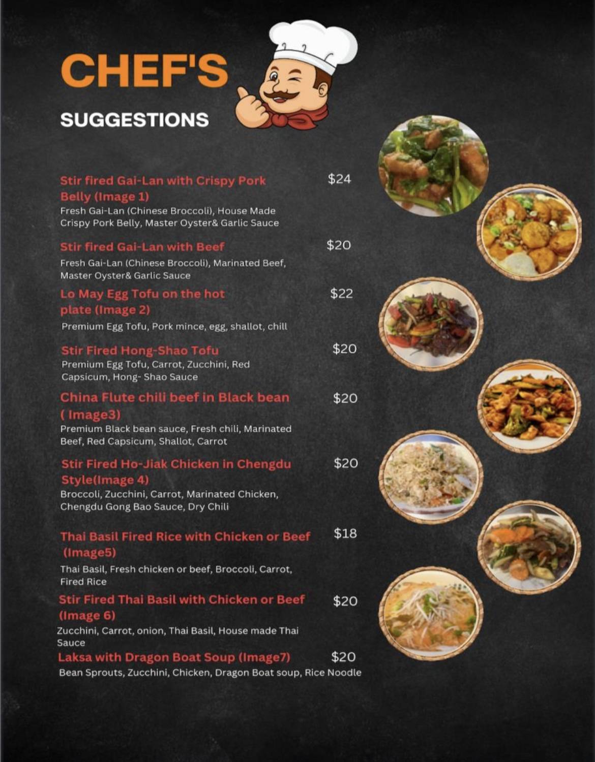 Menu at China Flute Asian Restaurant, Wurtulla