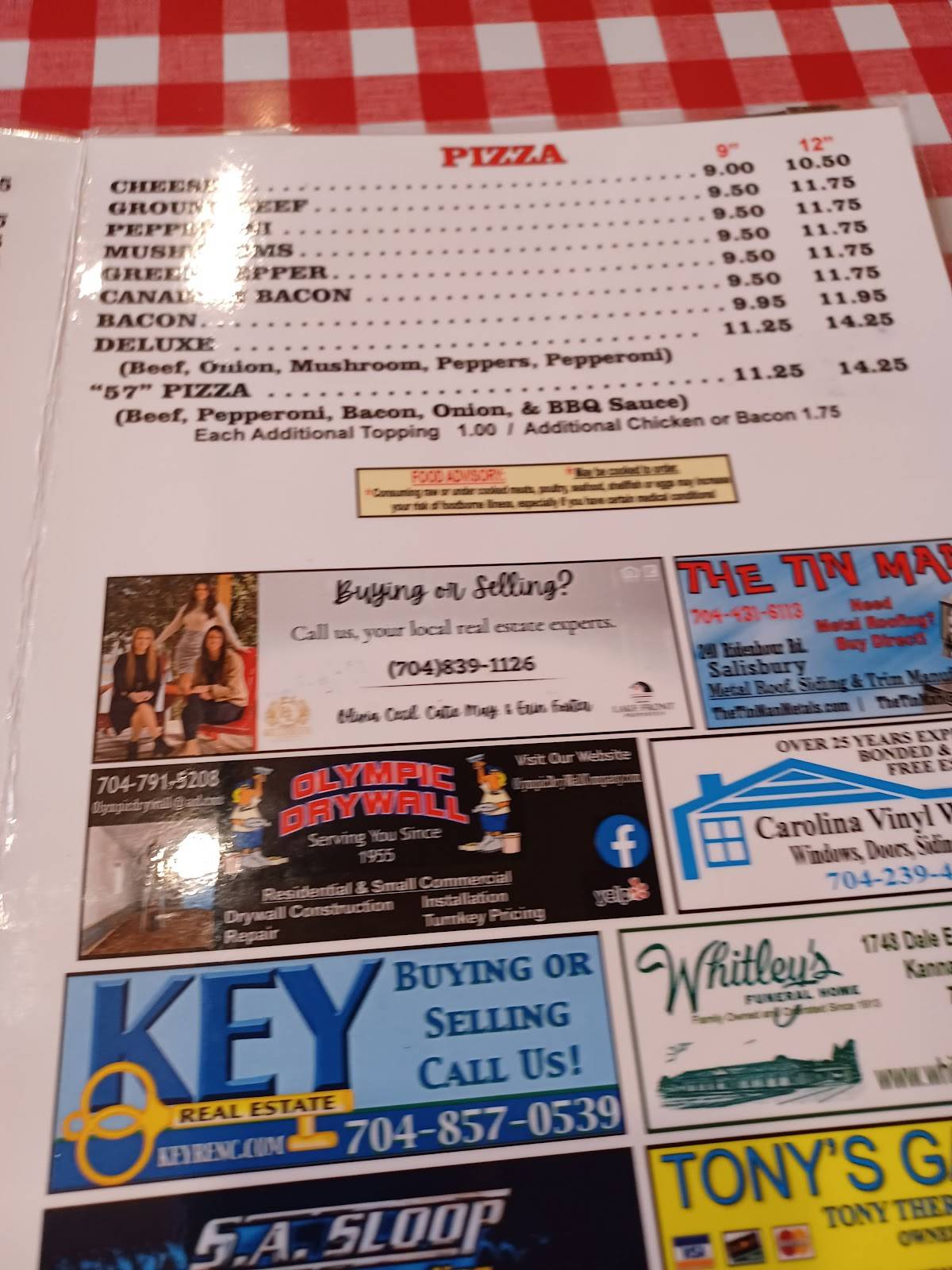 Menu at Stag & Doe steakhouse, China Grove