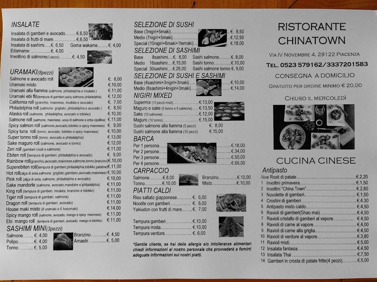 Menu di China Town 