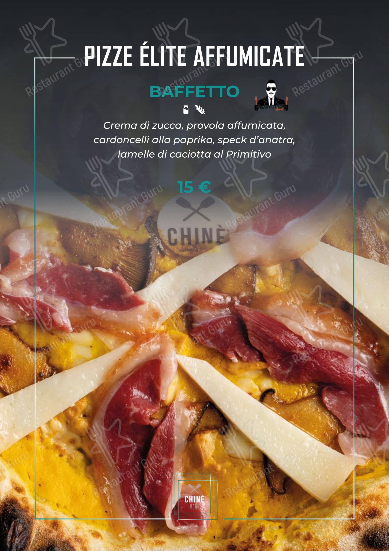 Menu per Chinè pizzeria