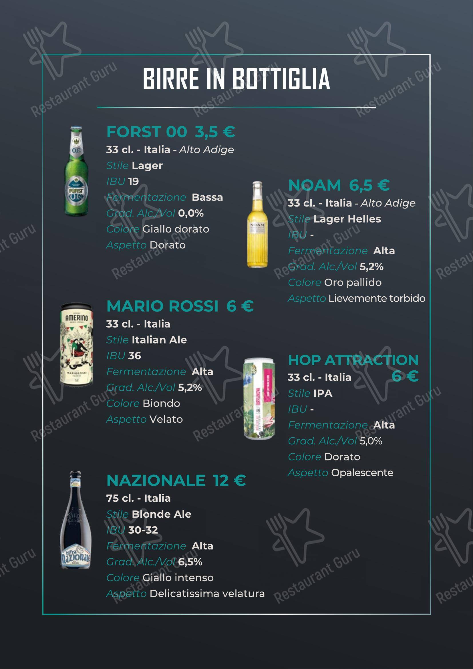 Menu per Chinè pizzeria
