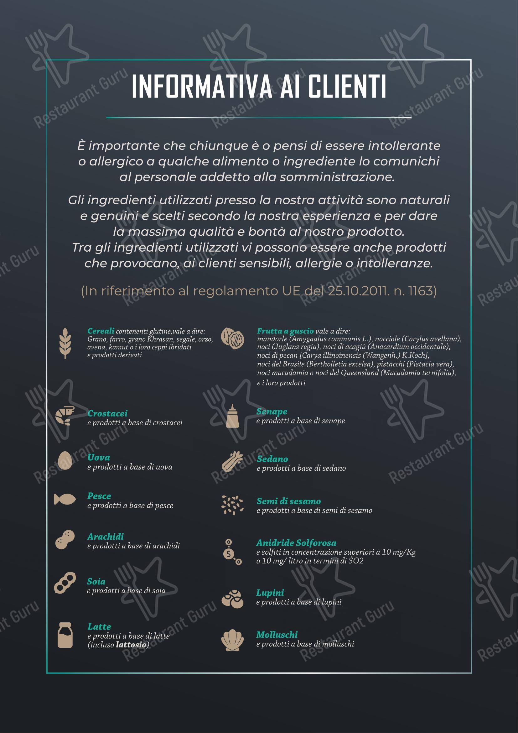 Chinè in Monopoli - Menu