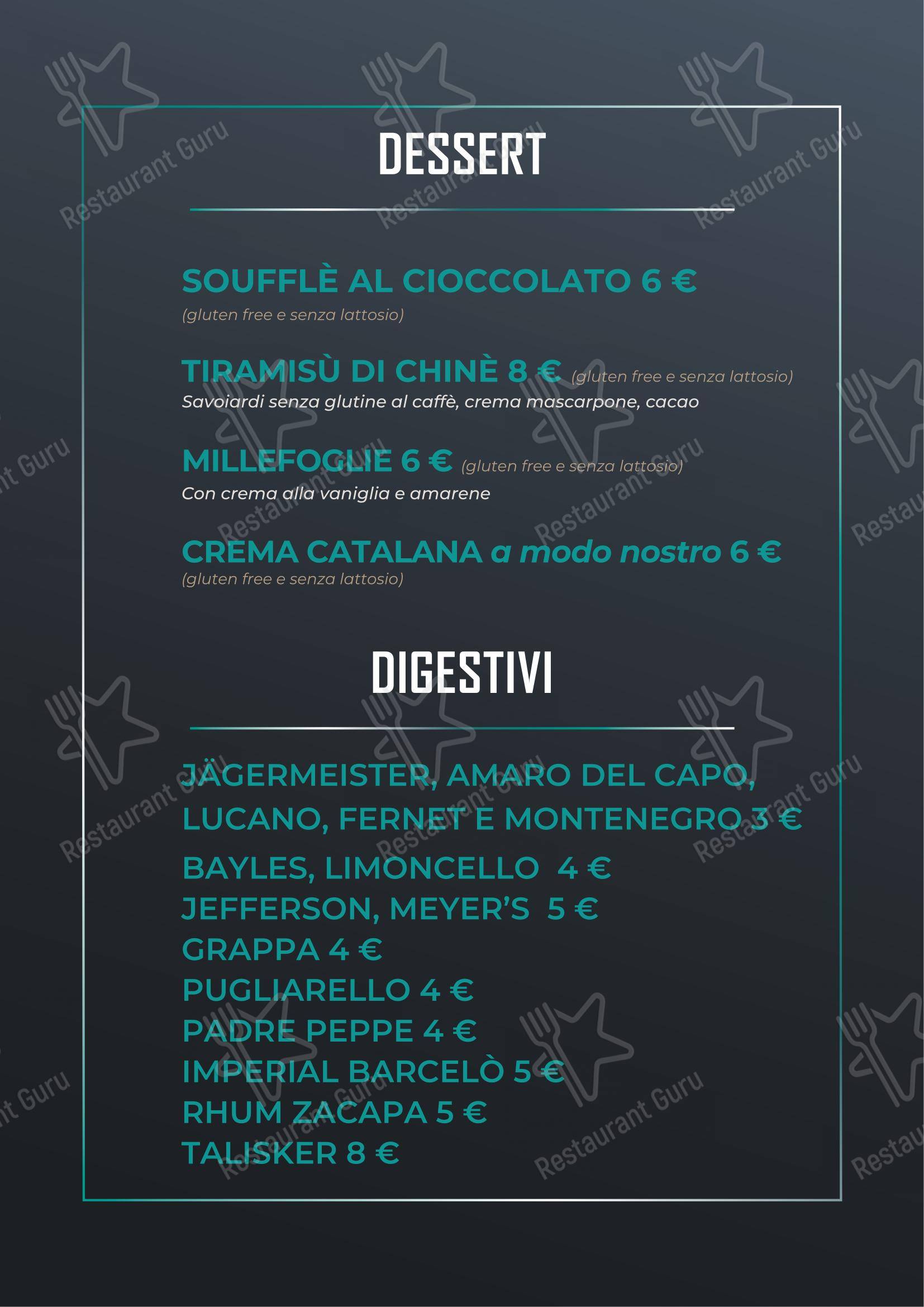 Menu di Chinè - Menu