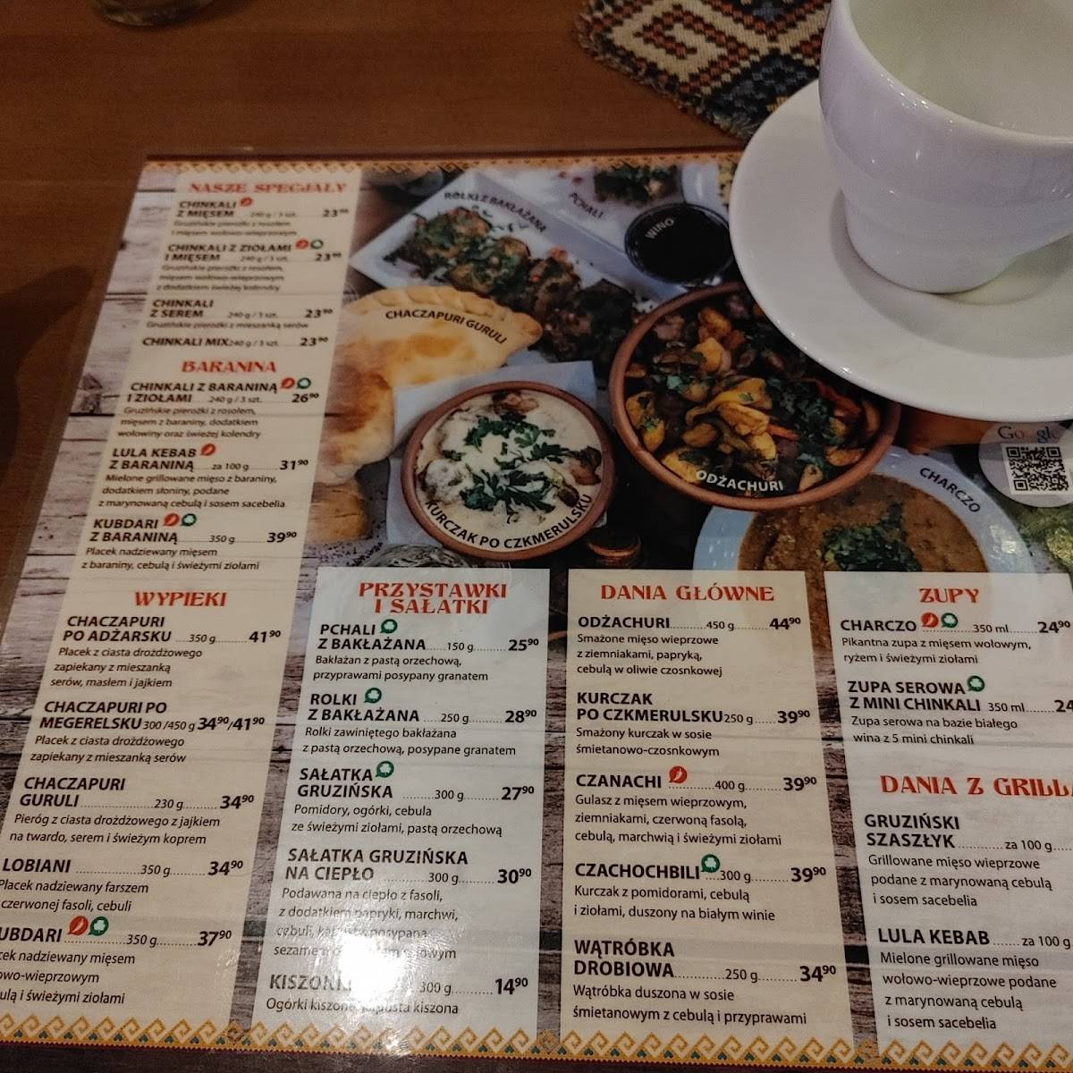 Carta del restaurante Chinkalnia Restauracja Gruzińska, Gdynia
