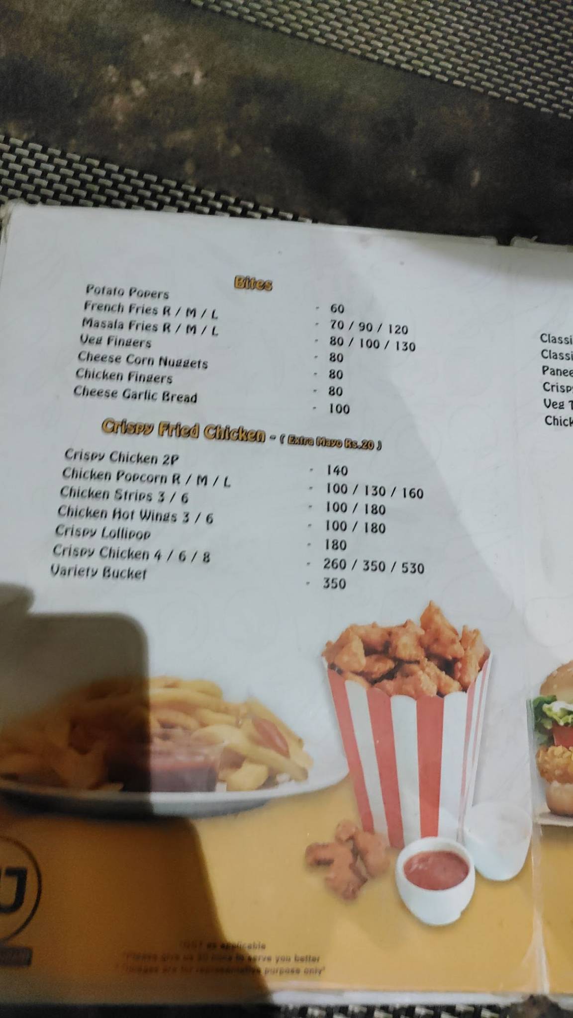 MJs Cafe & Restaurant menu