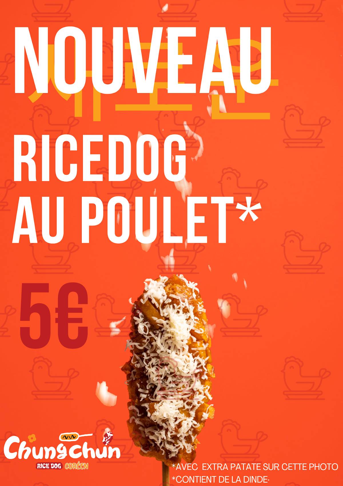 Menu de Chungchun Ricedog Coréen Toulon