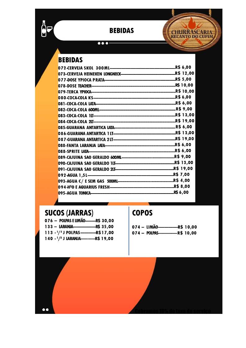 Churrascaria Predileta cardápio