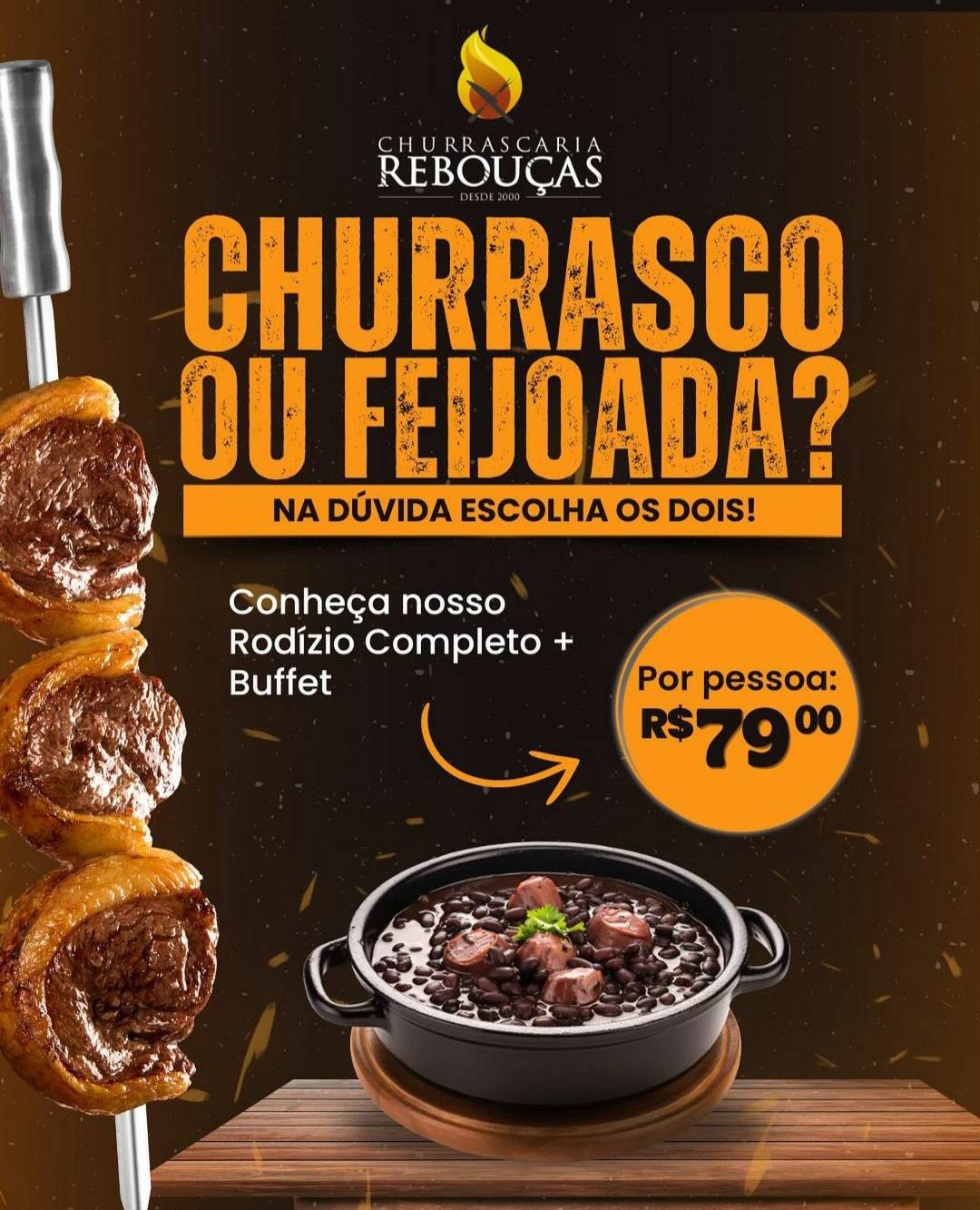 Churrascaria Rebouças cardápio