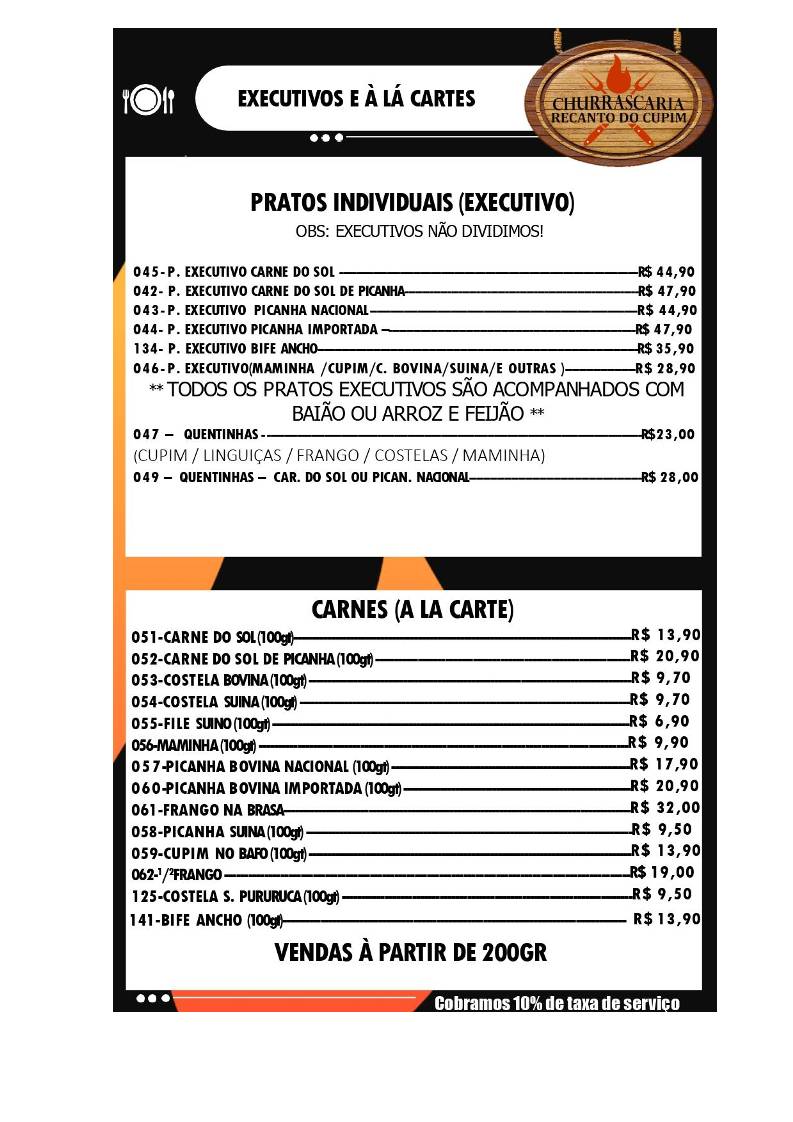 Churrascaria Predileta cardápio