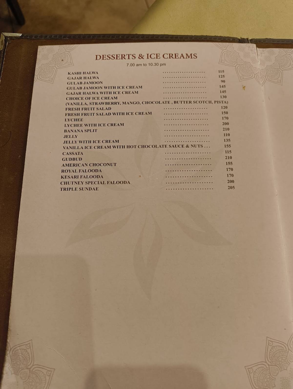 Chutney Pure Veg Restaurant menu