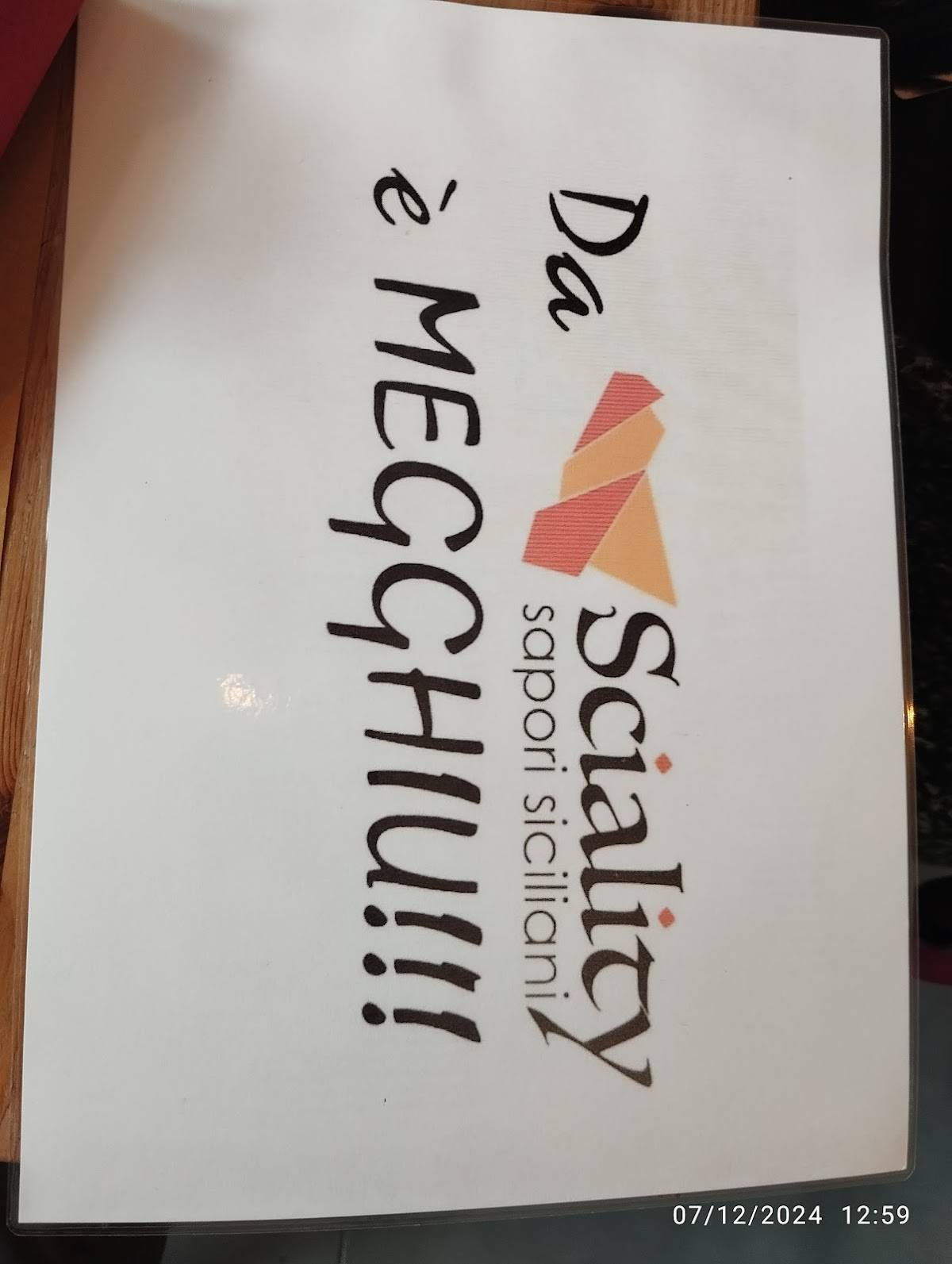 Menu di Sciality - Sapori Siciliani 