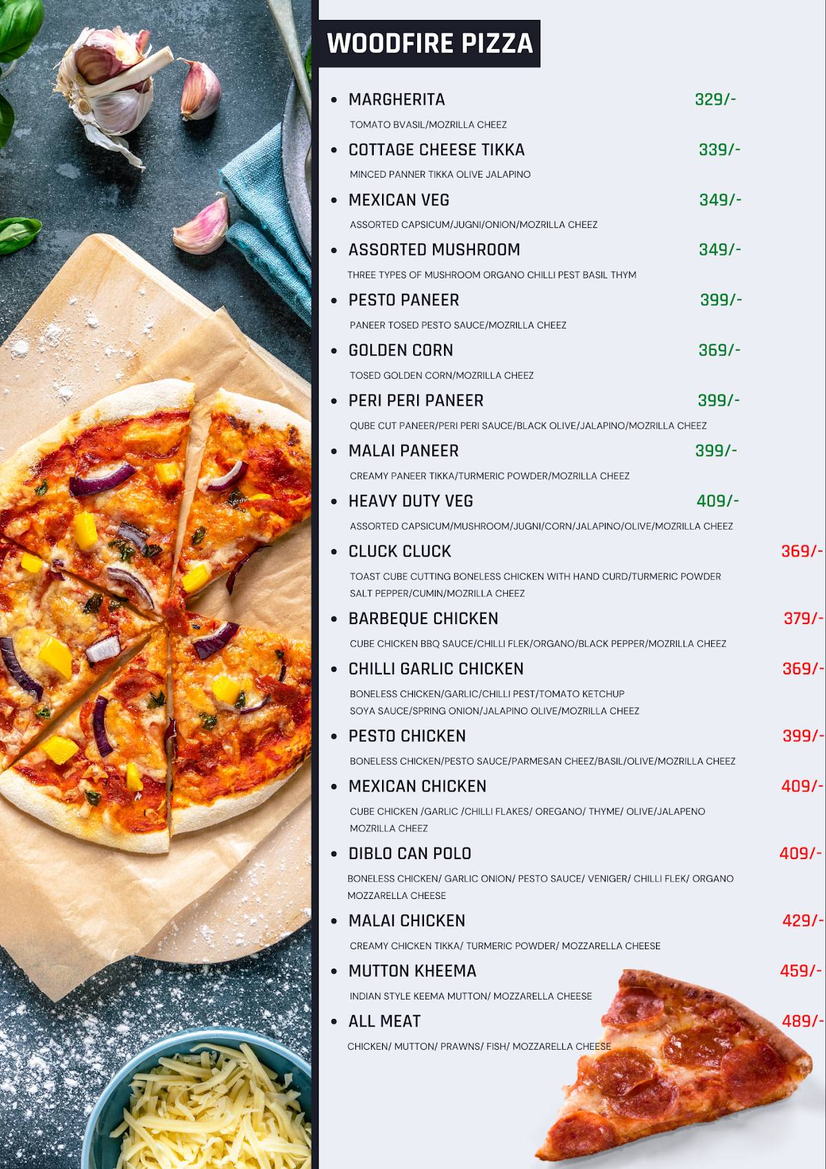 City Lights Cafe menu