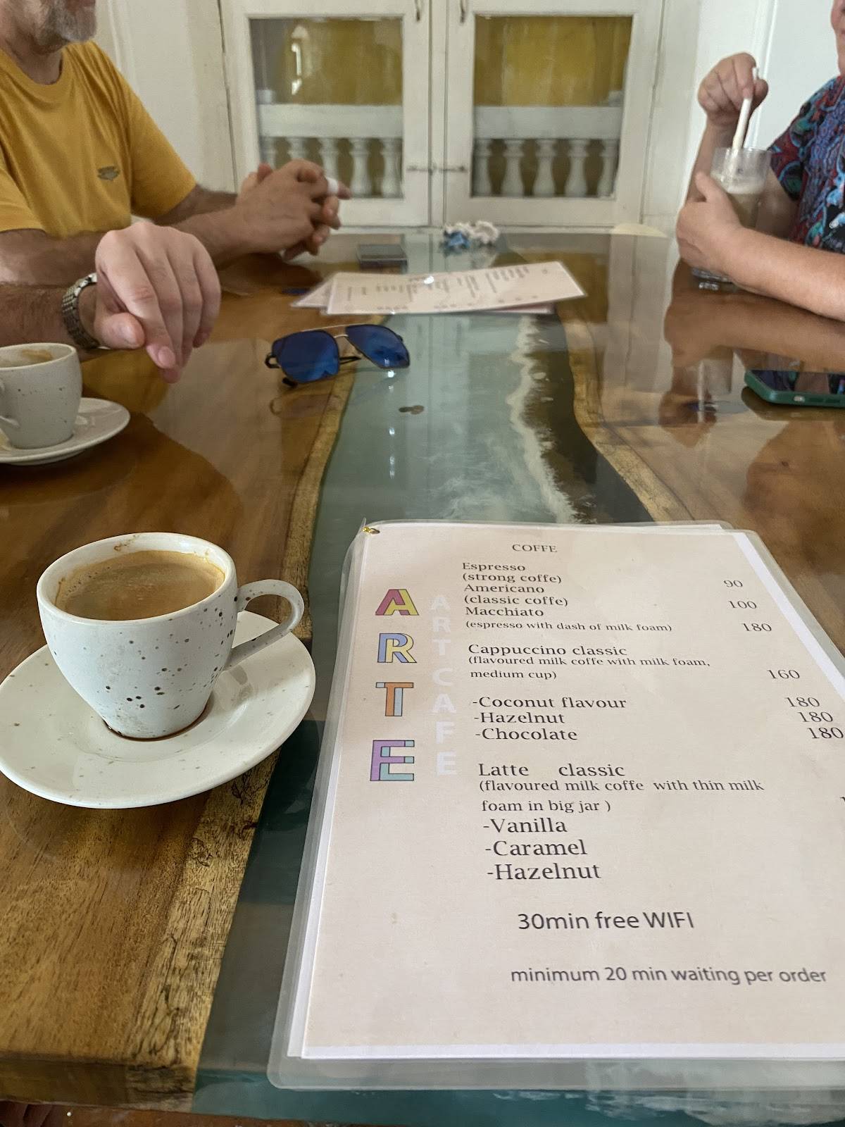 Classic Art Café menu