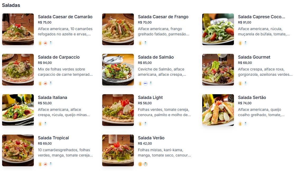 Coco Bambu Anápolis cardápio