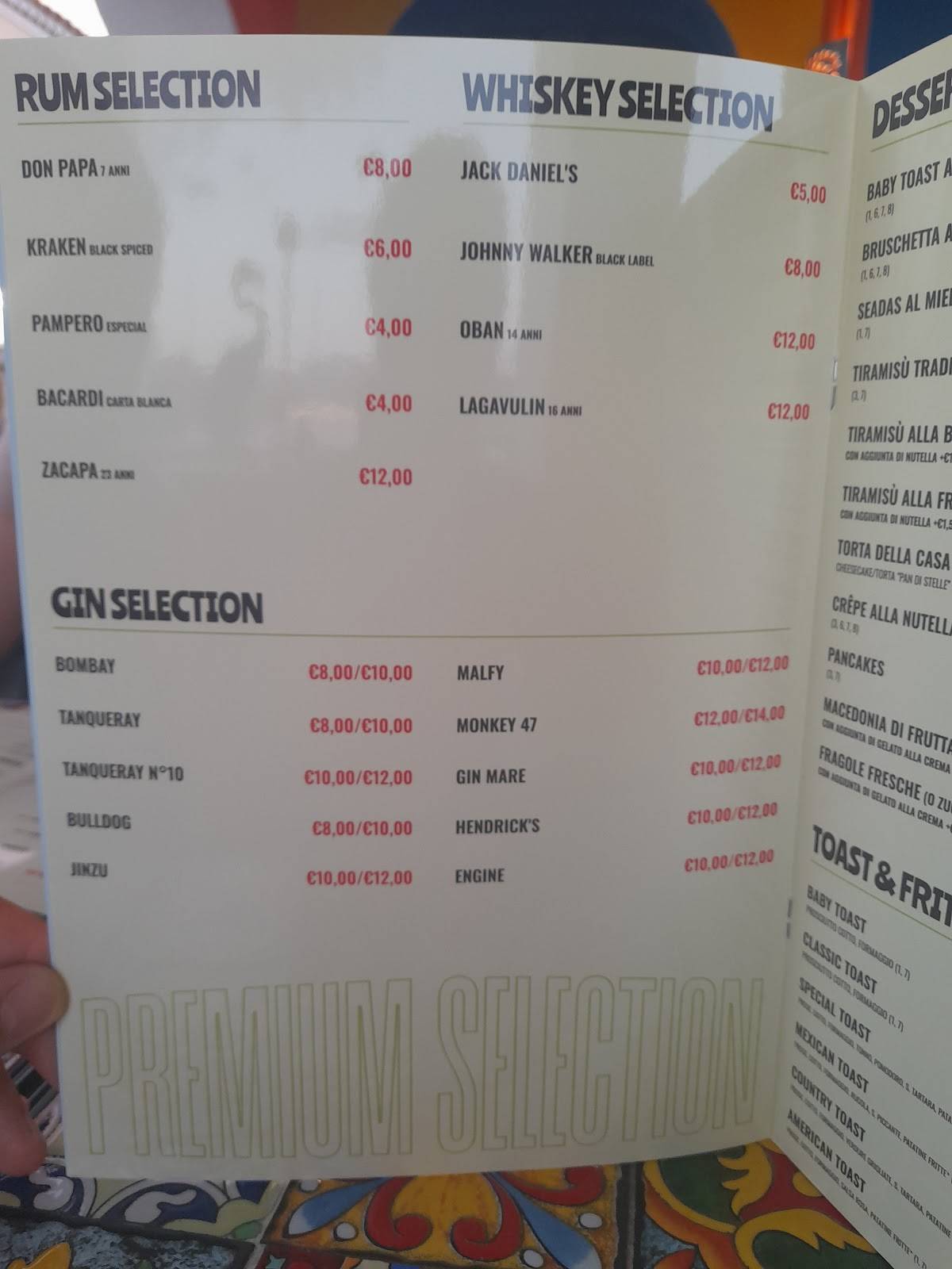 Menu di Coco Loco Cafè-Ristorante 