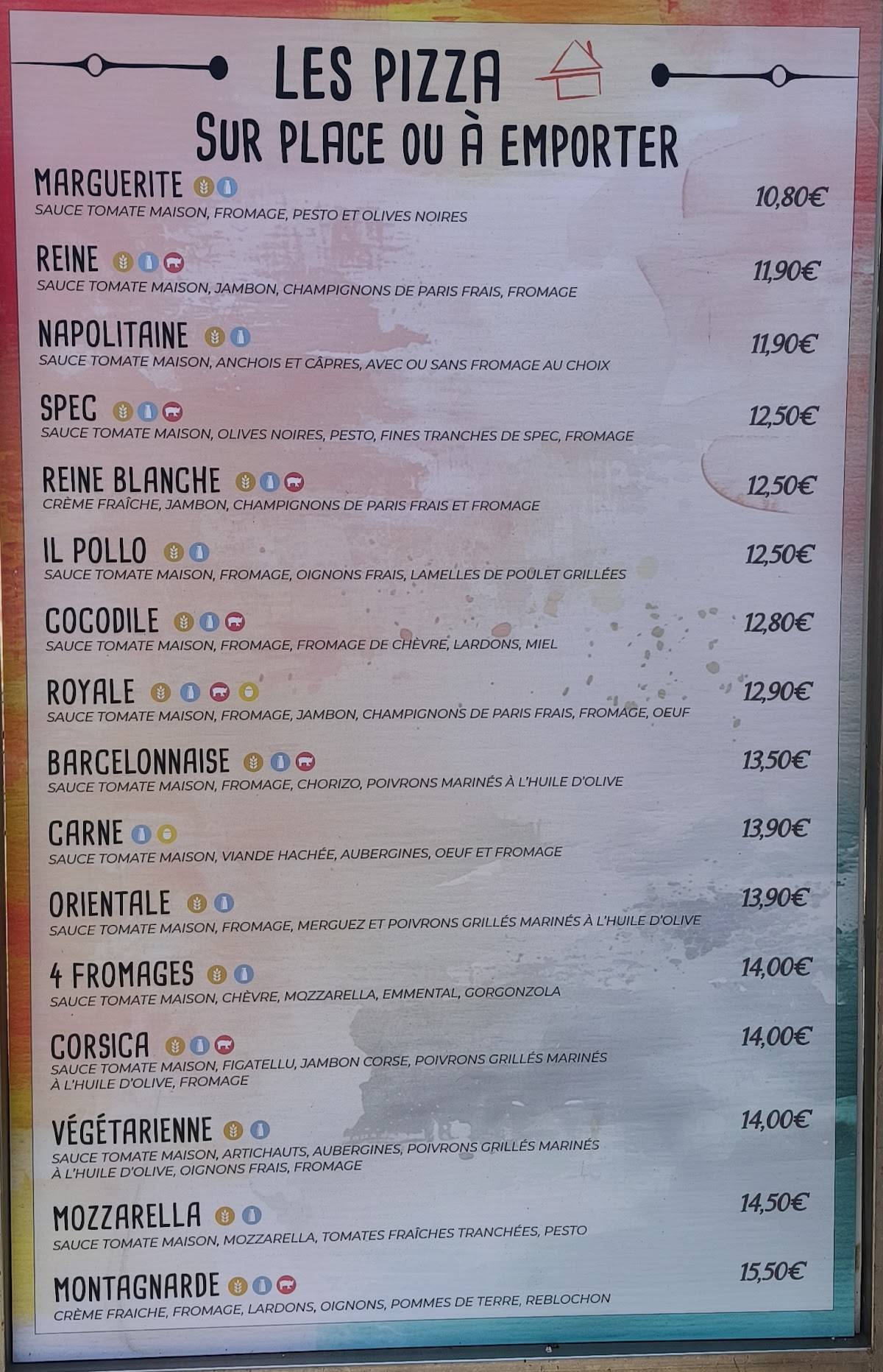 Menu de Cocodile