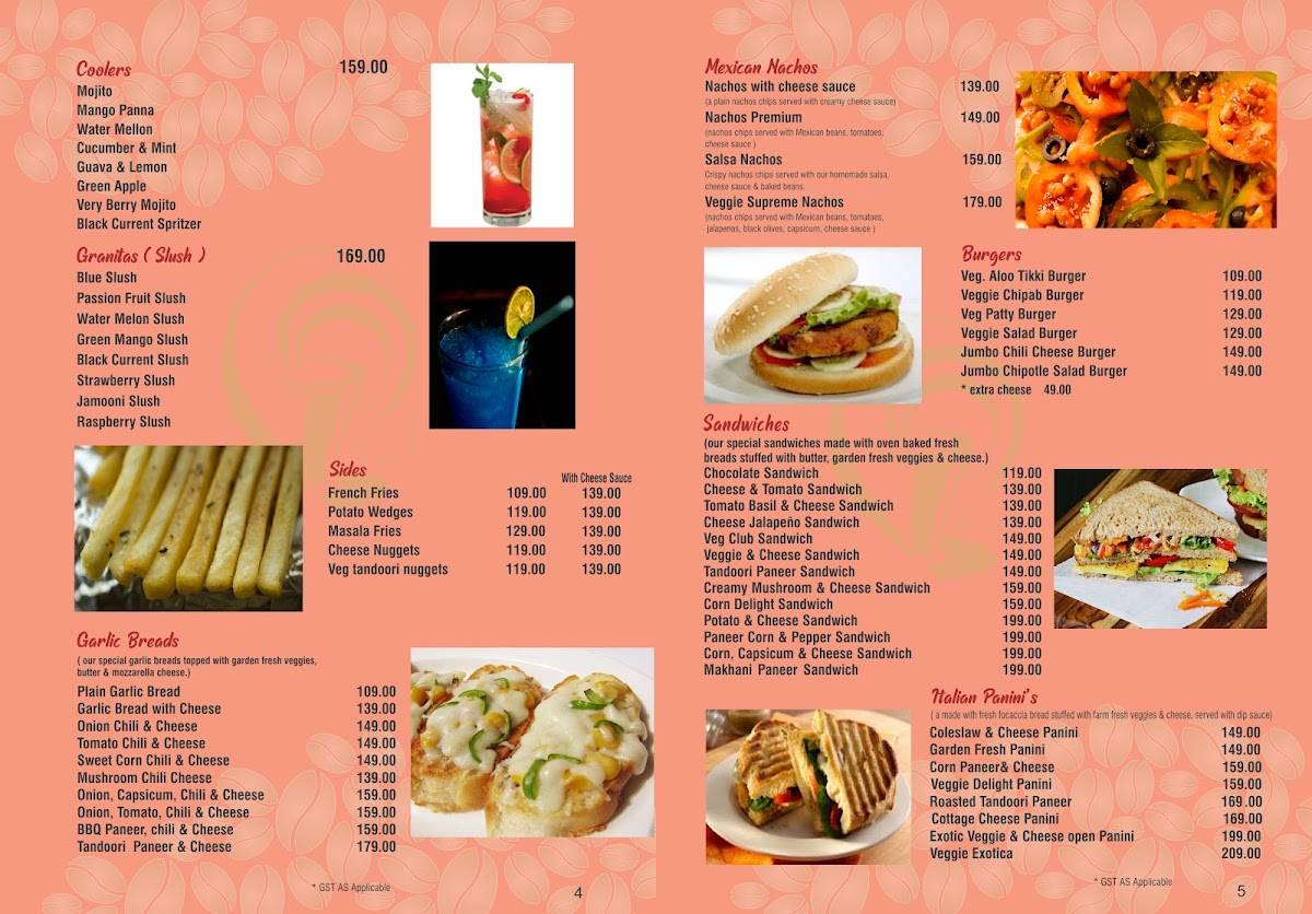Coffee Break menu
