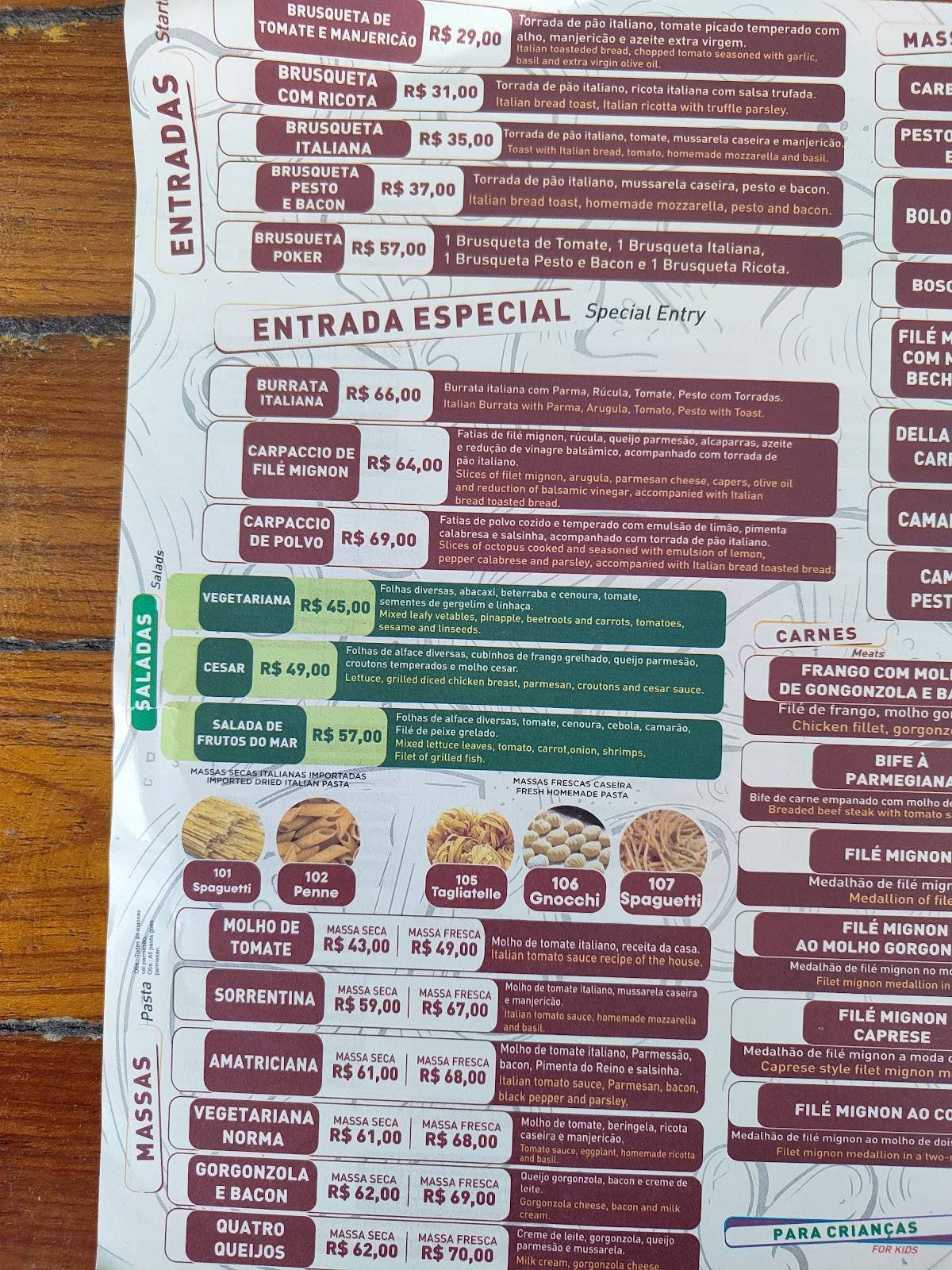 Café e Padaria Central cardápio