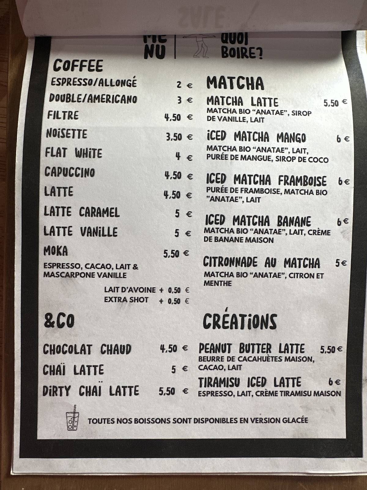 Menu de Coldrip - Centre Ville