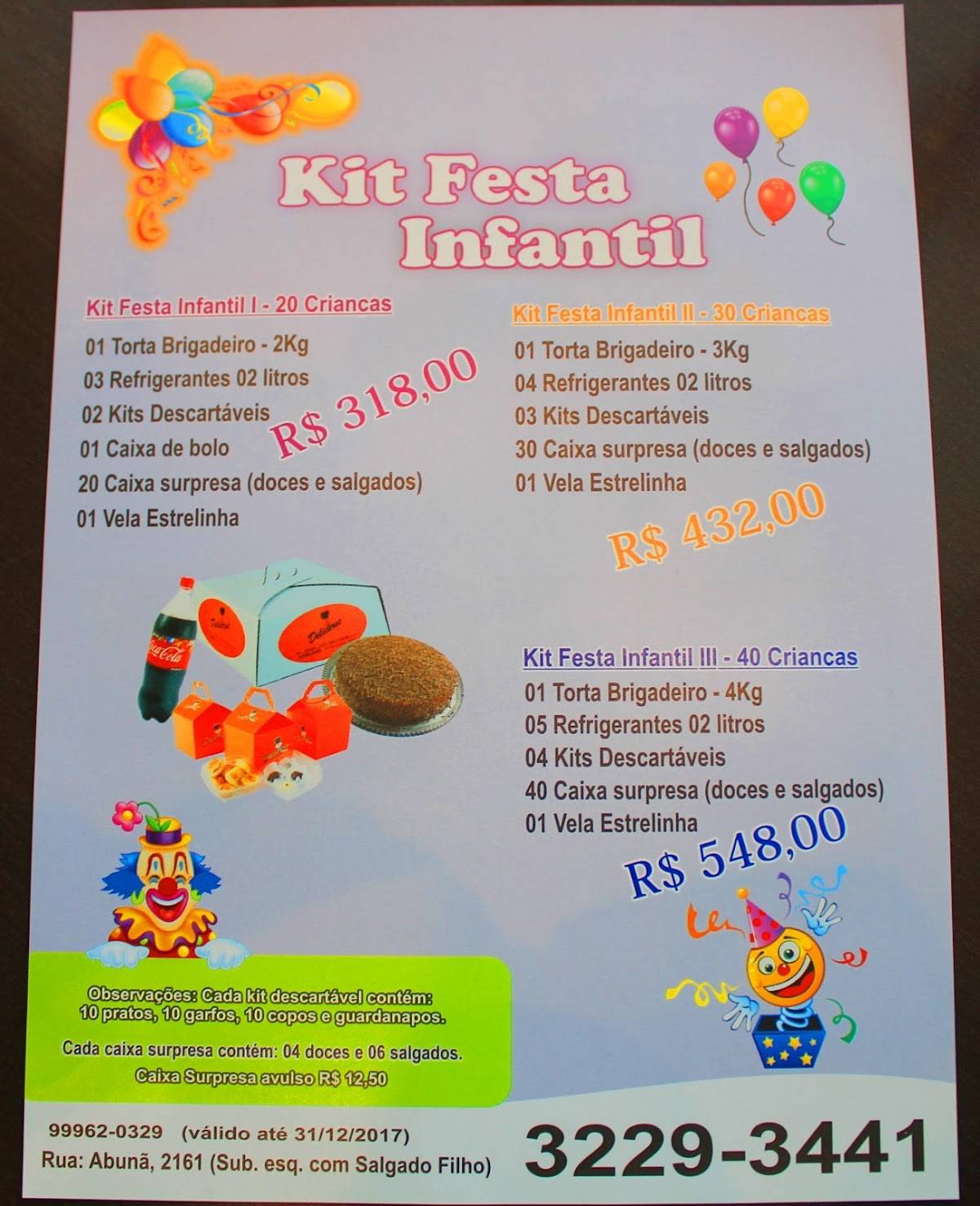 Confeitaria Delicerse cardápio