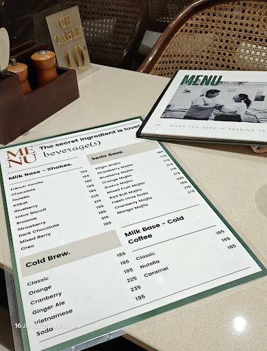 Cookhous Company menu