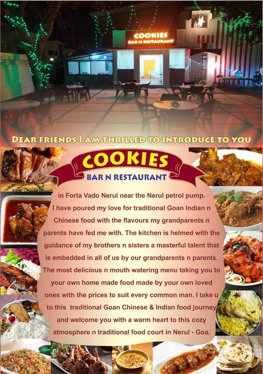 Cookies Bar N Restaurant menu