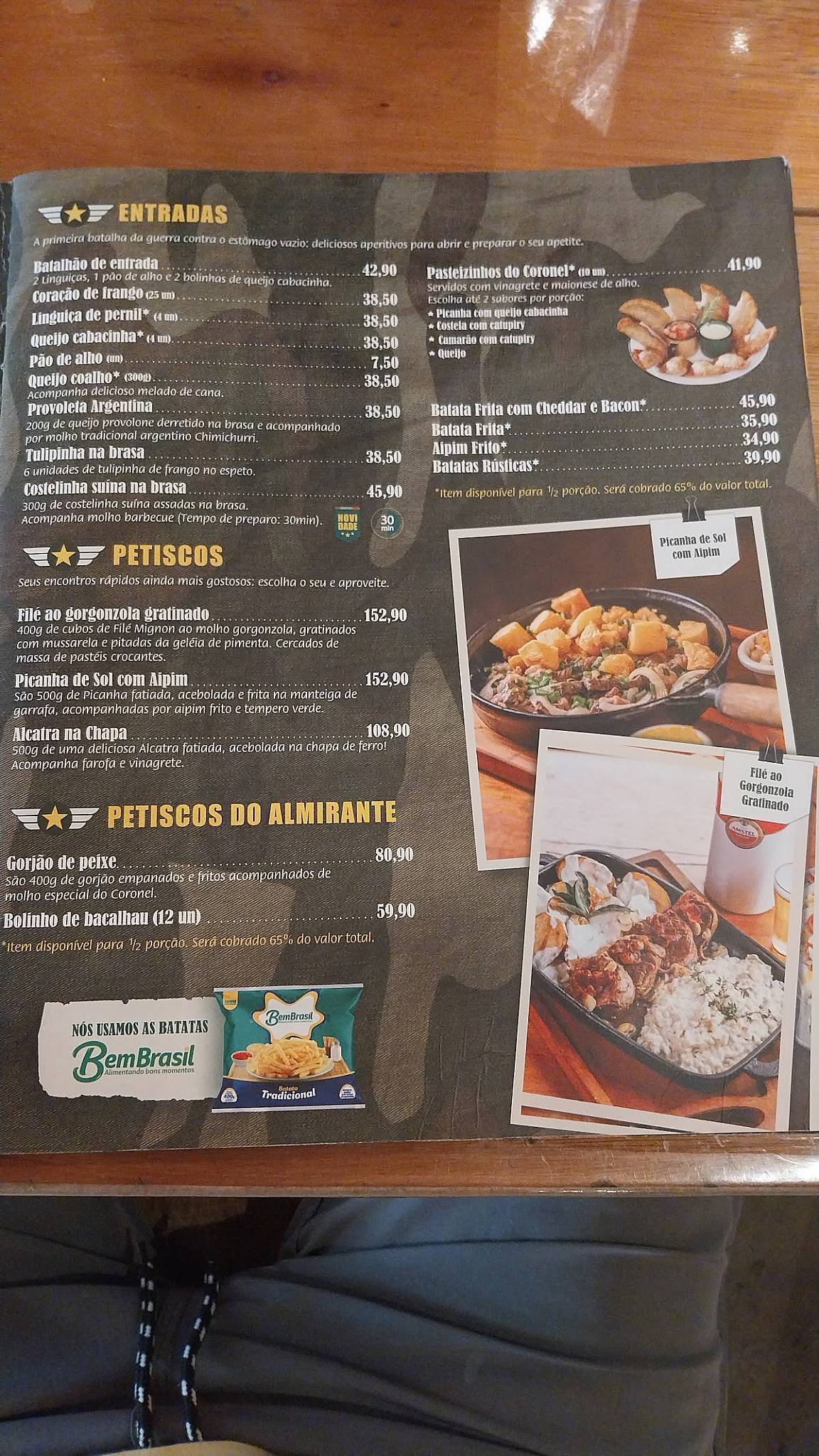 Coronel Picanha cardápio