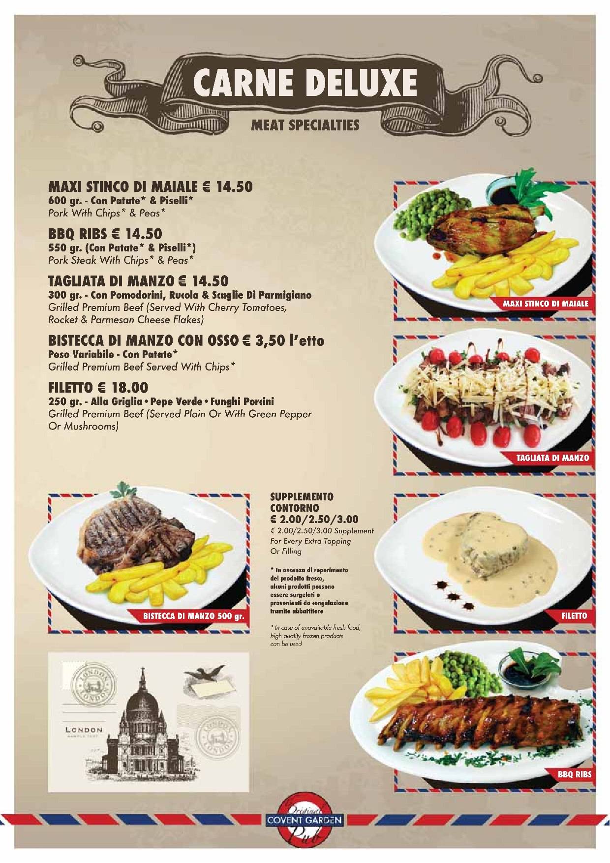 Menu di Covent Garden Pub 