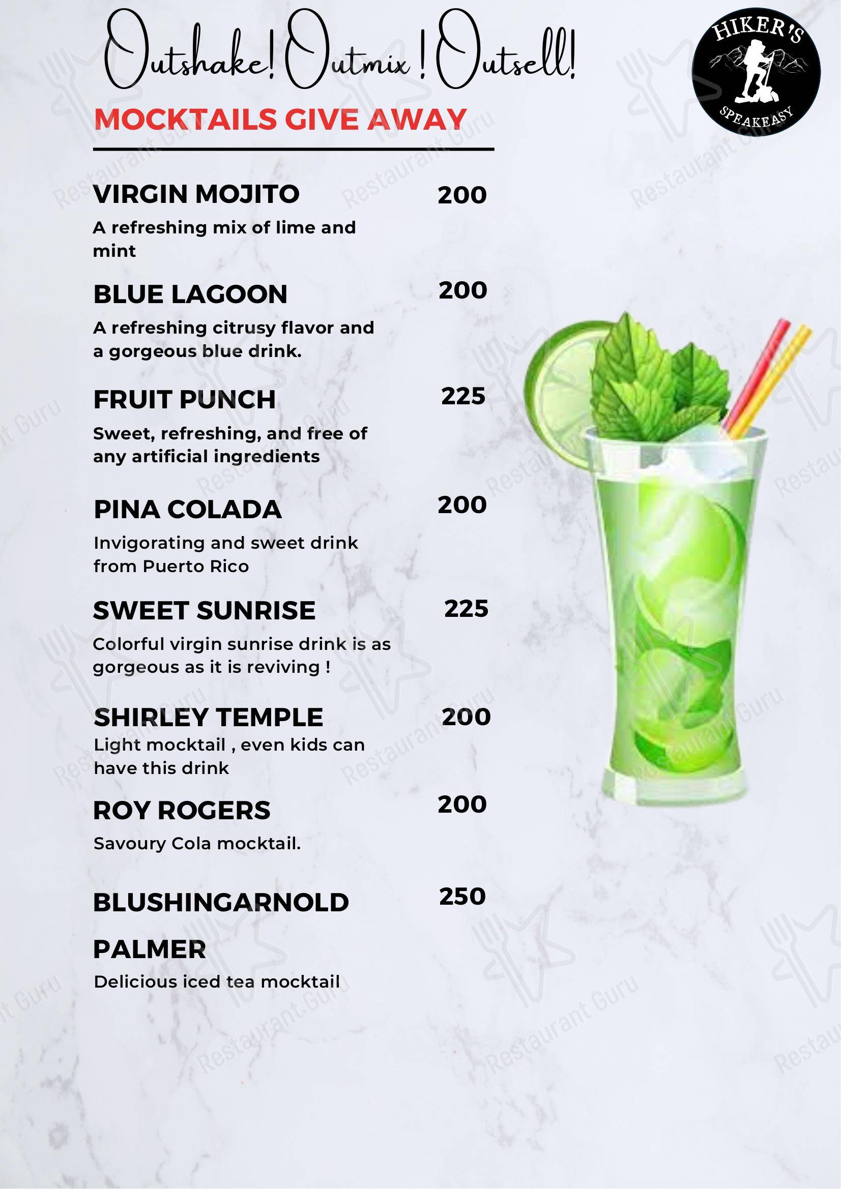 The Coy's cafe in Palampur - Menu bar