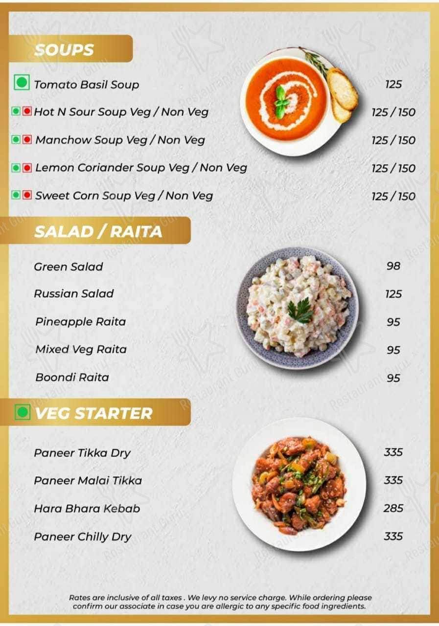 Sayaji’s Home Delivery – Cravings menu