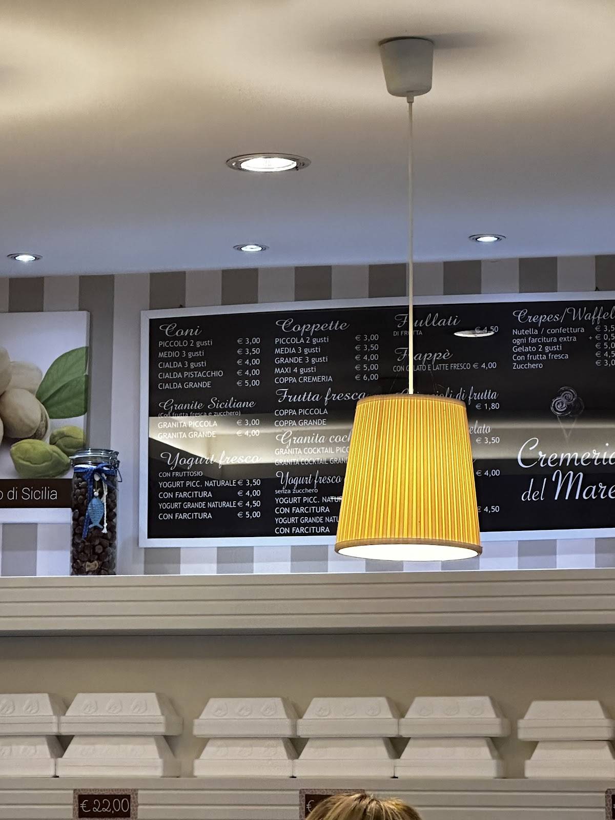 Menu di Cremeria del Mare 