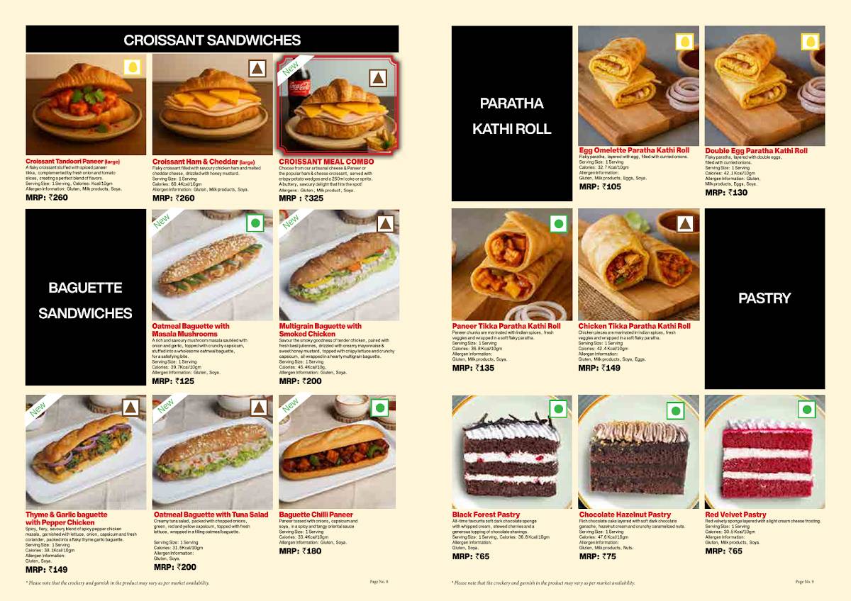 Cremeux - Mapusa menu
