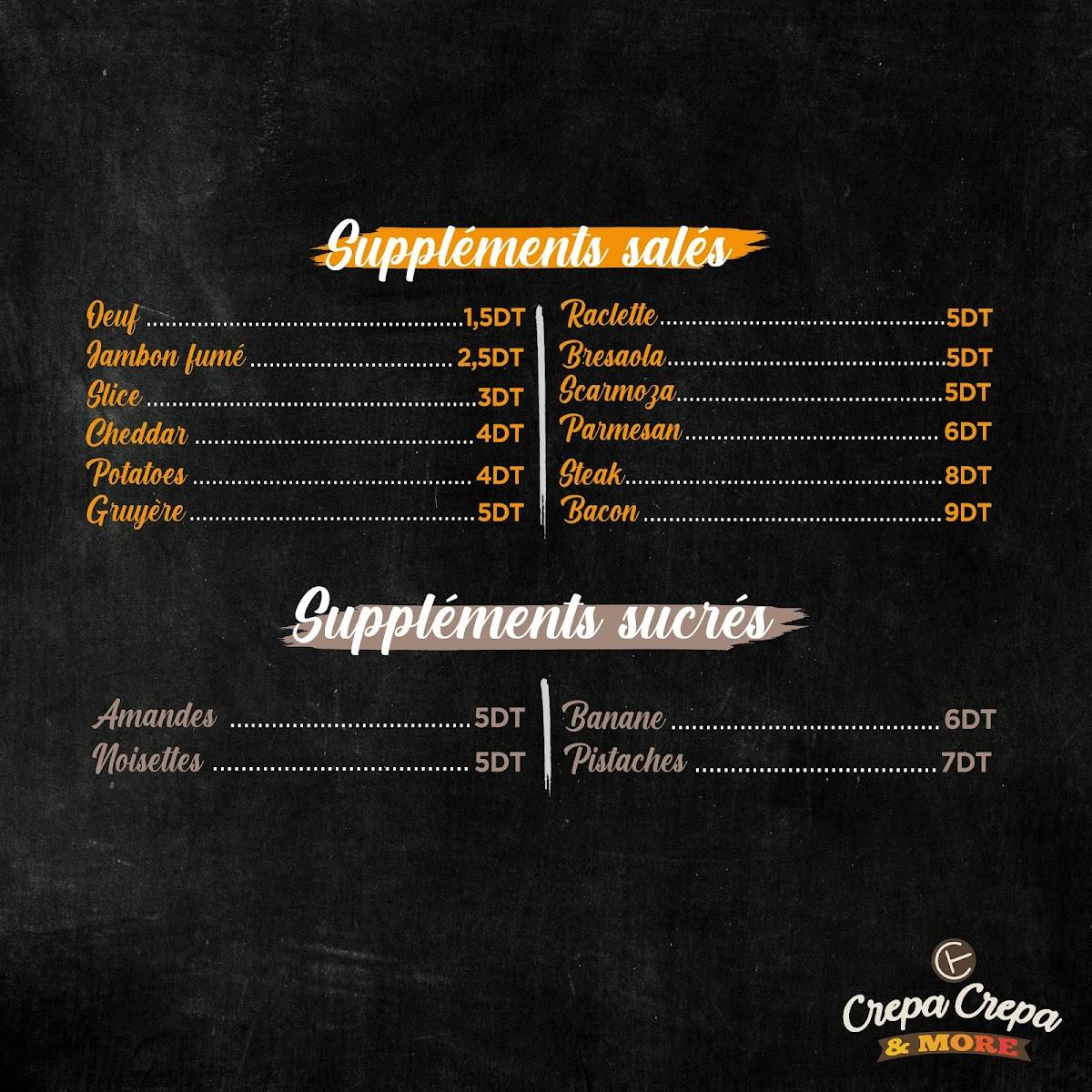 Menu de Crepa Crepa & More - Menzah 5