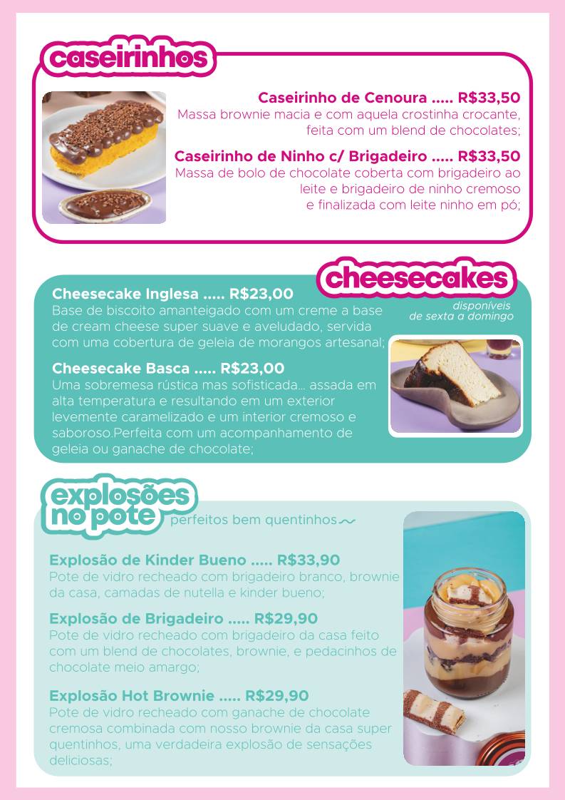 Conc Doces & Café - Rebouças cardápio