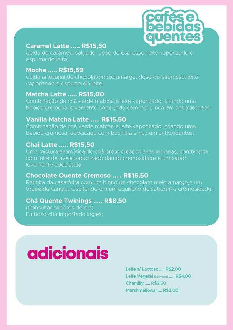 Conc Doces & Café - Rebouças cardápio