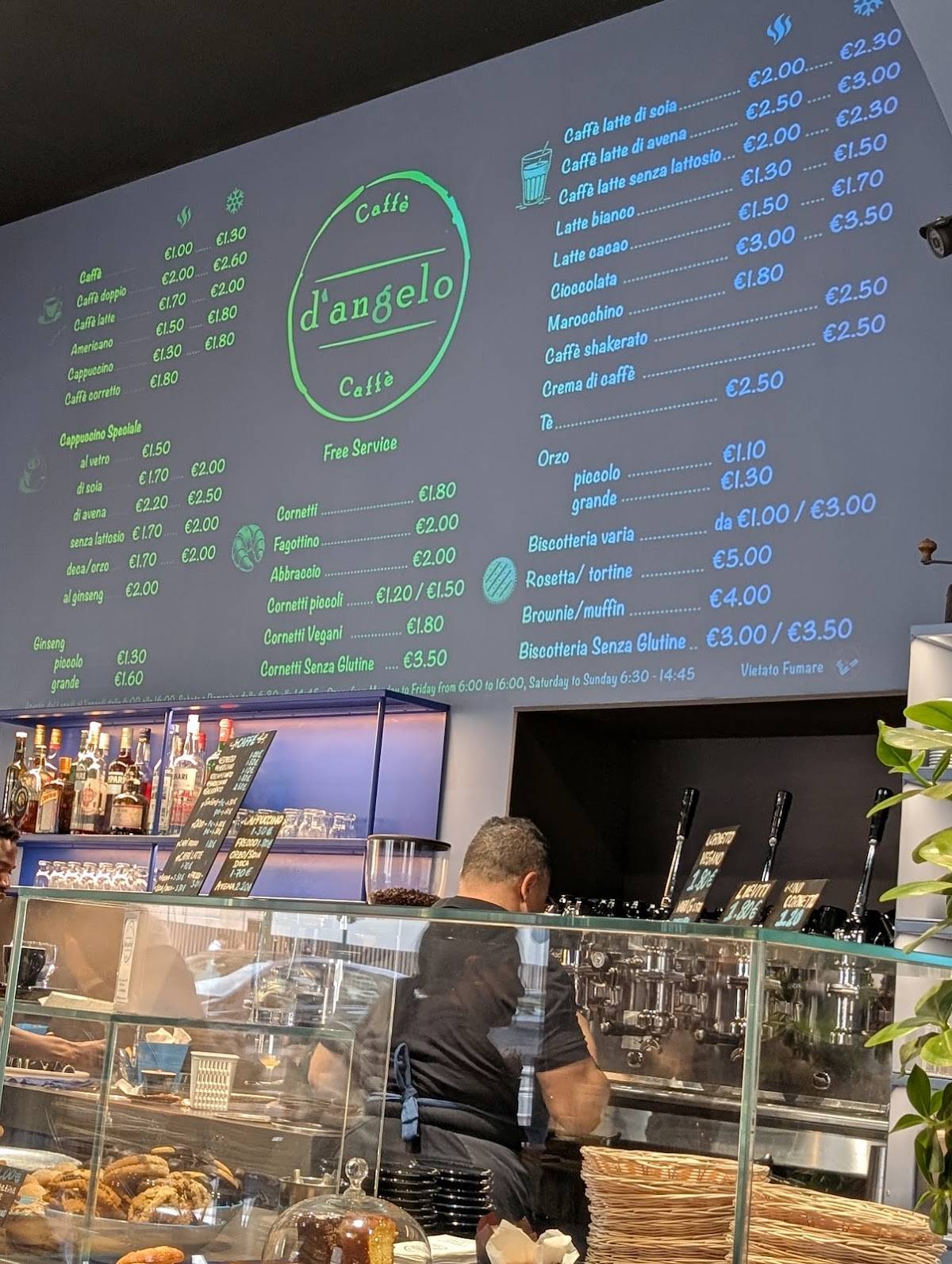 Menu di D’Angelo Caffè sq.Repubblica 