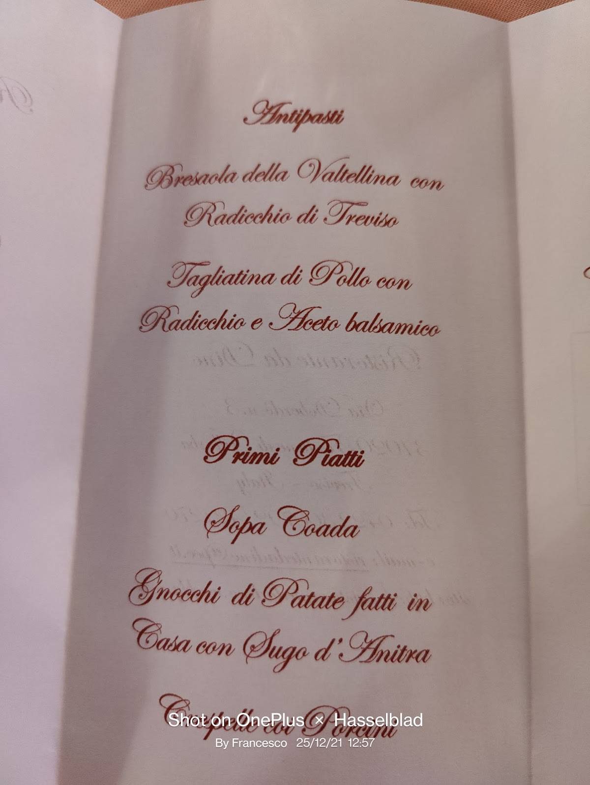Menu di Da Dino 