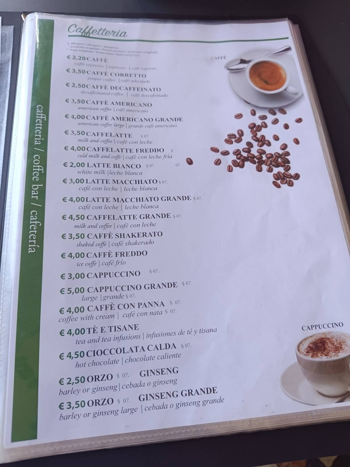 Menu di Da Matilde 