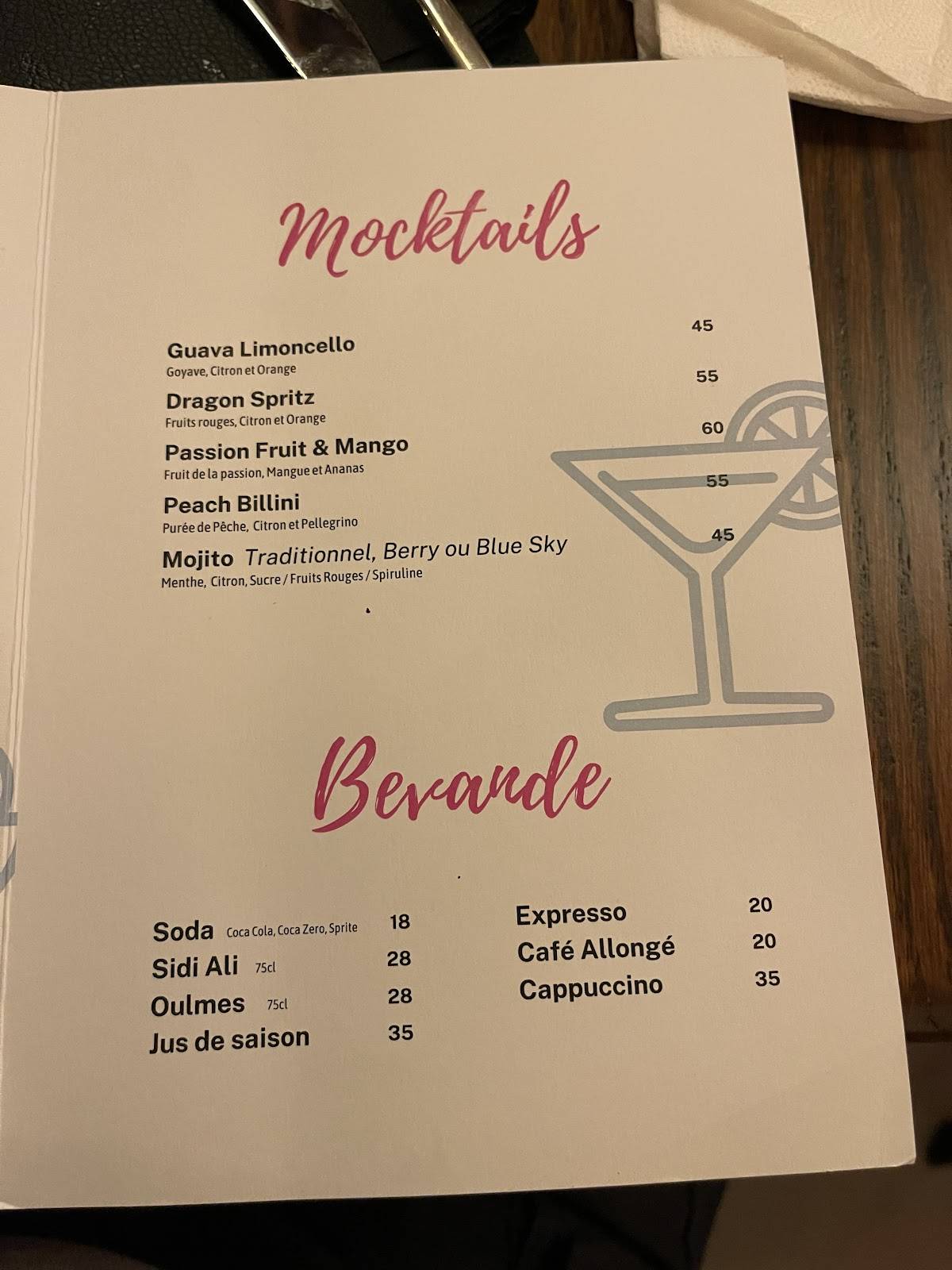 Menu de Da Milena